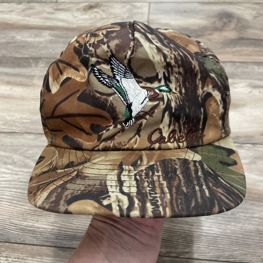Cabela's Duck Hunting Hat Camo XL With Ear Flaps Mallard Duck Ball Cap